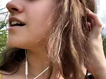 Titillating brunette teen outdoor scurrility