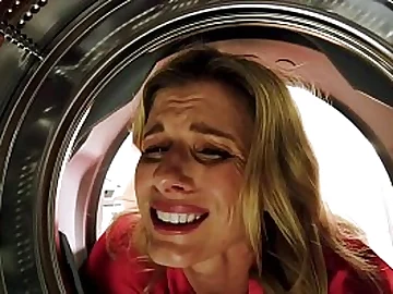 Plowing My Stuck Step Mom in the Duff while she is Stuck in the Dryer - Cory Haunt