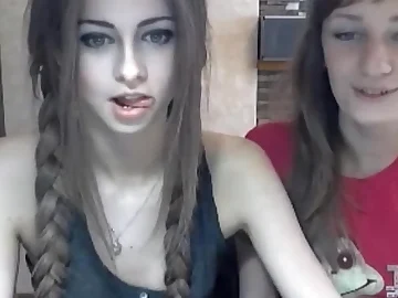 Young girlfriends posing vulnerable webcam