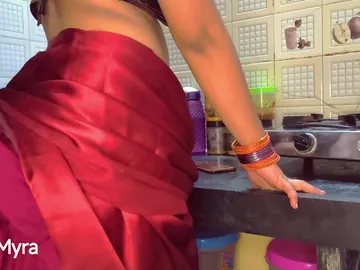 Distant Myra's Indian Stepmom wish - Assfuck plus Suck off with Stepson