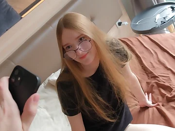 My stepsister is a porn industry star in glasses and loves it - Pov homemade reality pornography